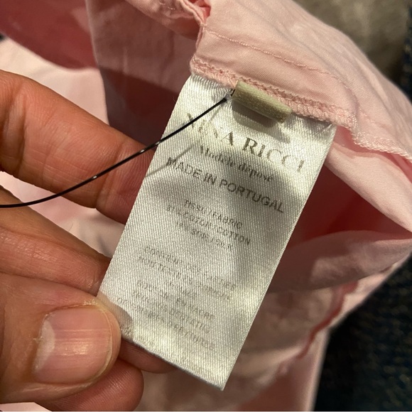 Nina Ricci Open Back Cotton Silk Blend Poplin Midi Shirt Dress In Pink 36 $1,790 - Picture 15 of 16